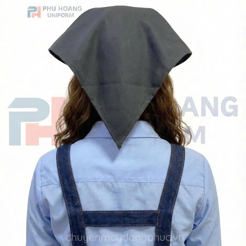 NÓN TAM GIÁC PHỤC VỤ MÀU XÁM