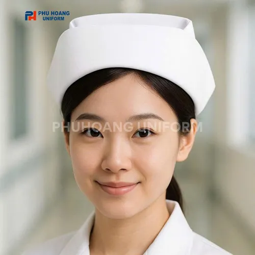 NÓN Y TÁ TRẮNG CÀI NÚT