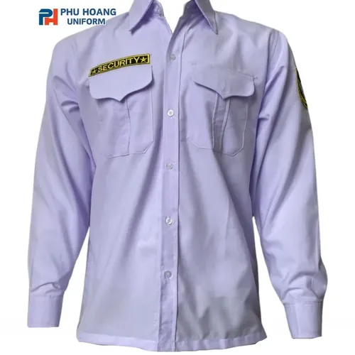 ÁO BẢO VỆ MÀU TRẮNG TAY DÀI MAY SẴN SQ009