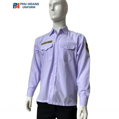 ÁO BẢO VỆ MÀU TRẮNG TAY DÀI MAY SẴN SQ009