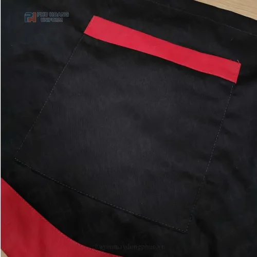 TẠP DỀ CỘT NGANG LINE V ĐEN PHỐI ĐỎ SA046