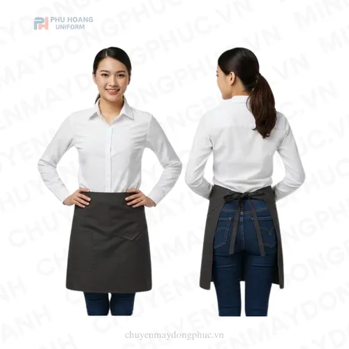 TẠP DỀ PHỐI VẠT CHÉO CỘT NGANG MÀU NÂU SA038