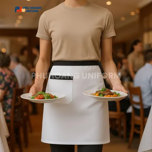 TẠP DỀ CỘT NGANG TRẮNG PHỐI ĐEN 60CM SA037