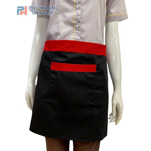 TẠP DỀ CỘT NGANG ĐEN PHỐI ĐỎ 1 TÚI MAY SẴN SA049