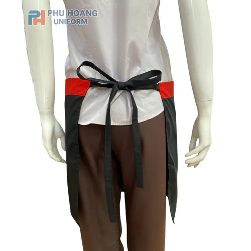 TẠP DỀ CỘT NGANG ĐEN PHỐI ĐỎ 1 TÚI MAY SẴN SA049