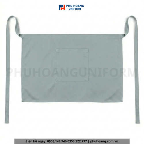 Tạp Dề Ngắn Màu Xám Xanh Cao Cấp