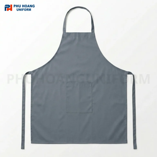 Tạp Dề Yếm Màu Xám Xanh