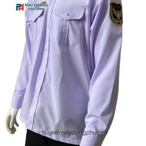 ÁO BẢO VỆ MÀU TRẮNG TAY DÀI MAY SẴN SQ009