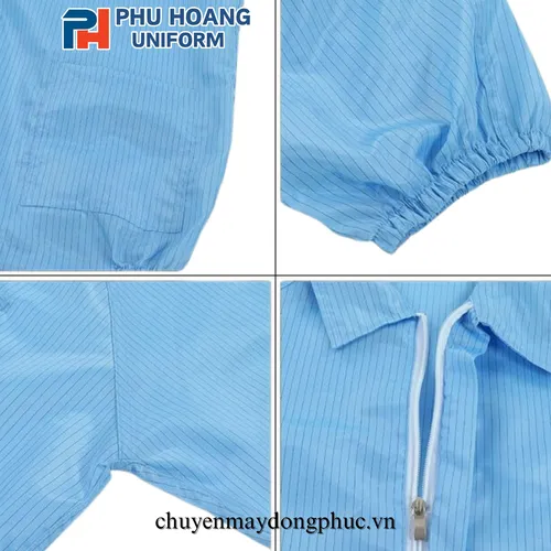 QUẦN ÁO CHỐNG TĨNH ĐIỆN MÀU TRẮNG (MAY SẴN) SW002