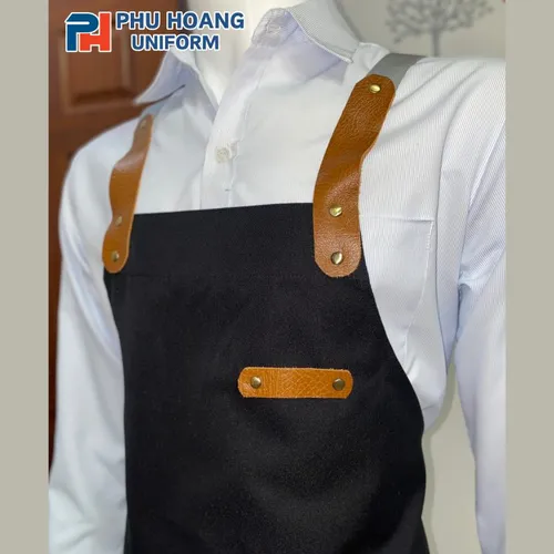 TẠP DỀ ĐEN PHỐI DA DÂY CANVAS (MAY SẴN) SA014