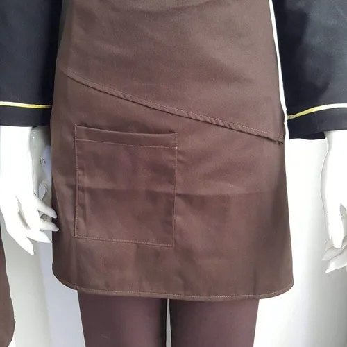 TẠP DỀ PHỐI VẠT CHÉO CỘT NGANG MÀU NÂU SA038