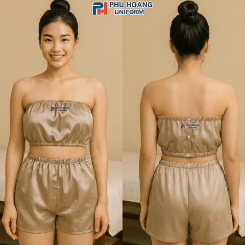 BỘ QUẦN ÁO QUÂY SPA NÚT BẤM SP002