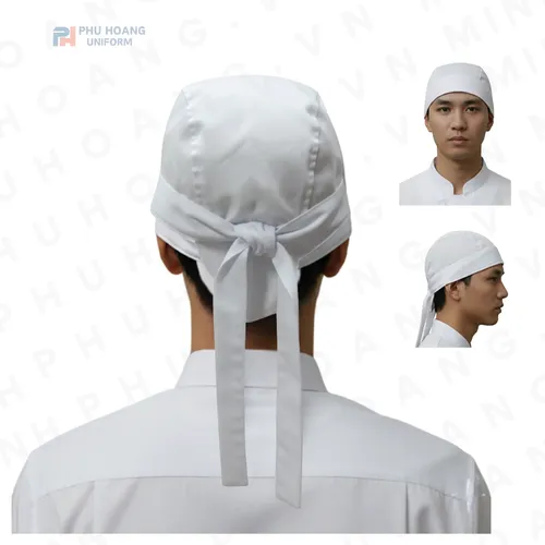 NÓN BẾP CỘT SAU MÀU TRẮNG MAY SẴN SN030