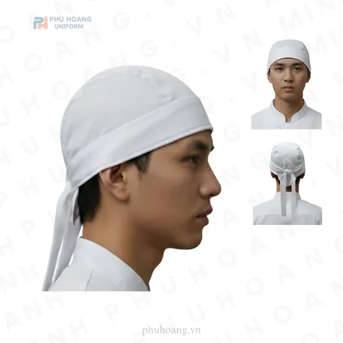 NÓN BẾP CỘT SAU MÀU TRẮNG MAY SẴN SN030