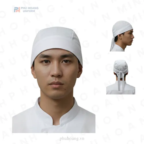 NÓN BẾP CỘT SAU MÀU TRẮNG MAY SẴN SN030