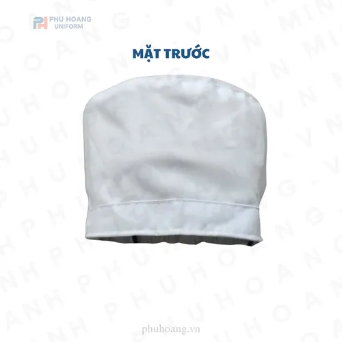 NÓN VẢI TRẮNG CHUN SAU DÁNG THẤP MAY SẴN SN035