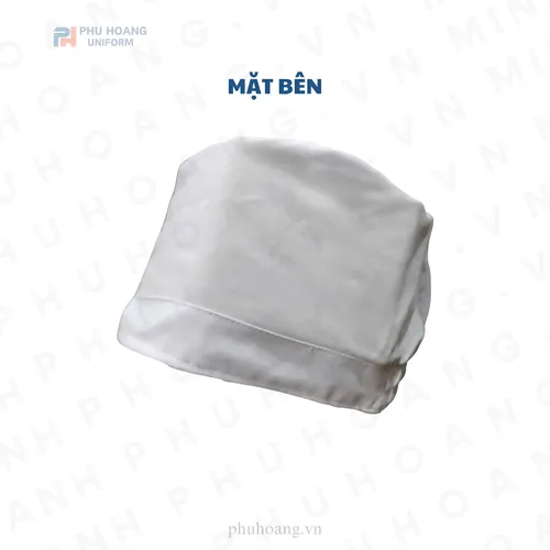 NÓN VẢI TRẮNG CHUN SAU DÁNG CAO MAY SẴN SN034