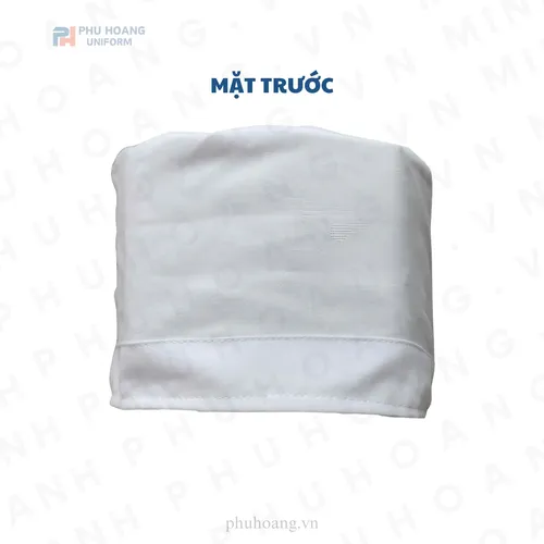 NÓN VẢI TRẮNG CHUN SAU DÁNG CAO MAY SẴN SN034