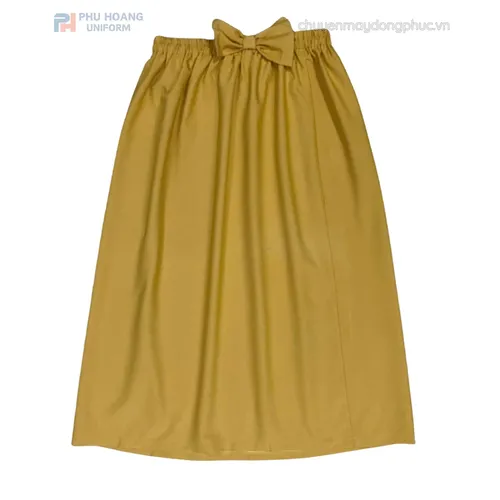 VÁY QUÂY SPA MÀU VÀNG CHO KHÁCH