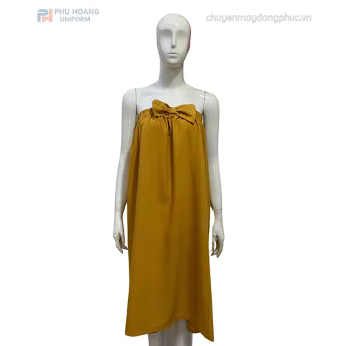 VÁY QUÂY SPA MÀU VÀNG CHO KHÁCH