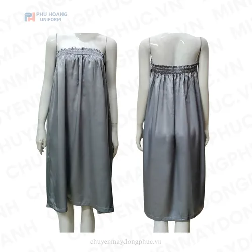 VÁY QUÂY SPA XÁM GHI (MAY SẴN) – SS013