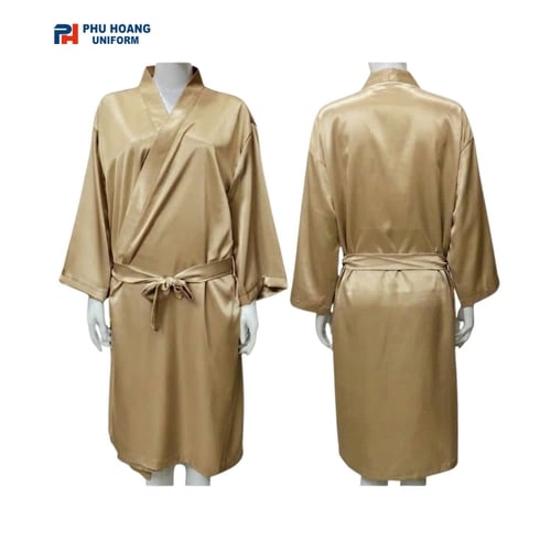 ÁO CHOÀNG SPA MÀU VÀNG ĐỒNG