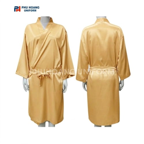ÁO CHOÀNG SPA MÀU VÀNG KIM