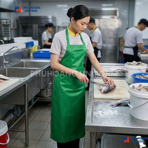 TẠP DỀ NILON XANH LÁ CÂY