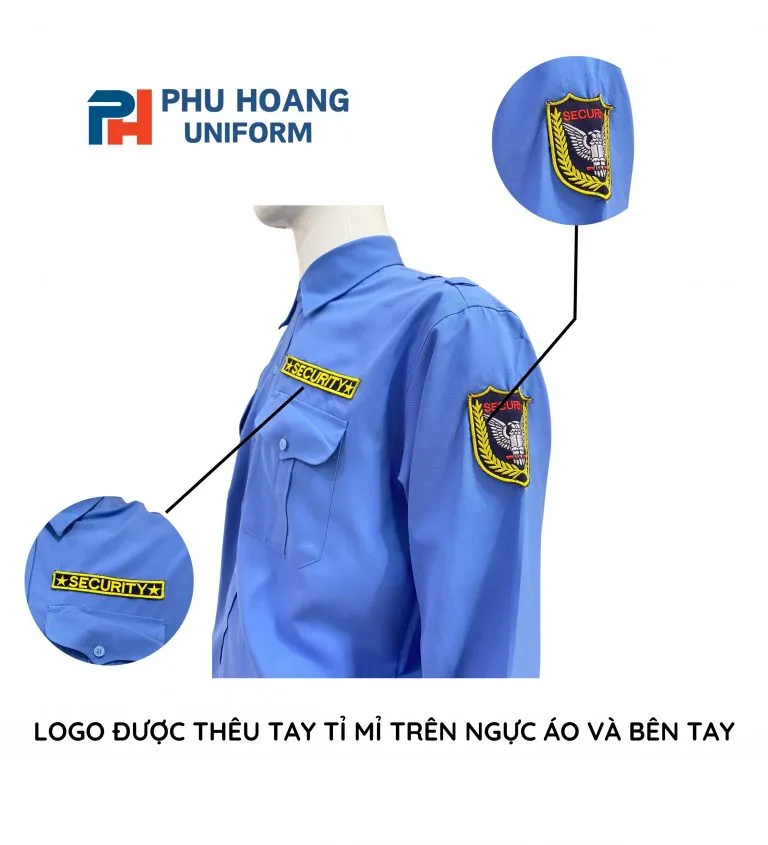 ÁO BẢO VỆ MÀU XANH TAY DÀI MAY SẴN SQ010