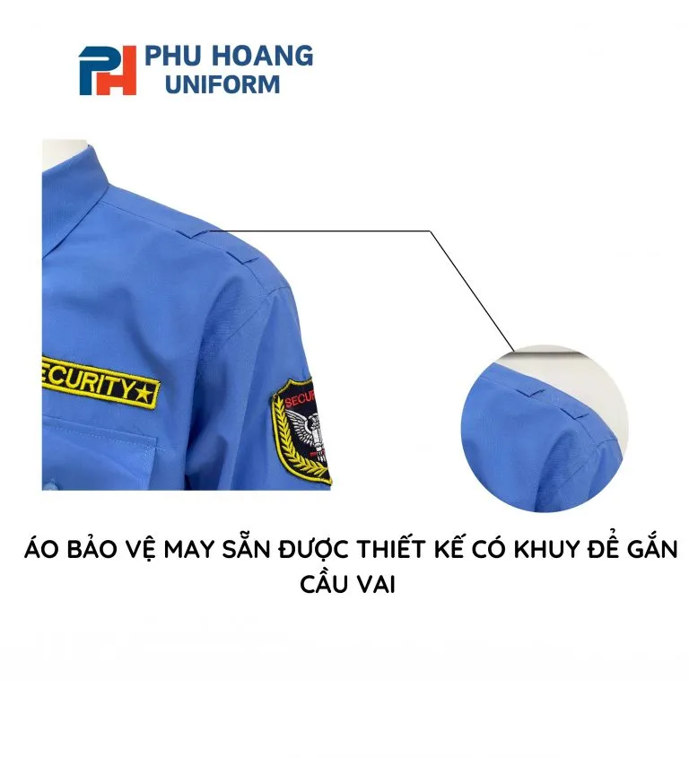 ÁO BẢO VỆ MÀU XANH TAY DÀI MAY SẴN SQ010