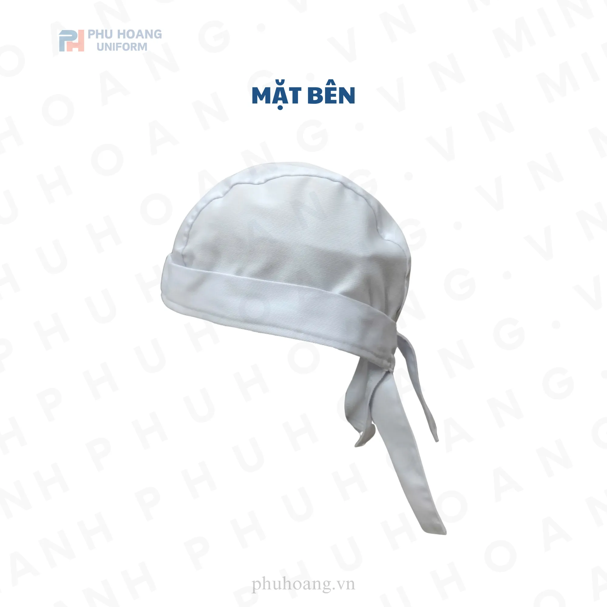 NÓN BẾP CỘT SAU MÀU TRẮNG MAY SẴN SN030