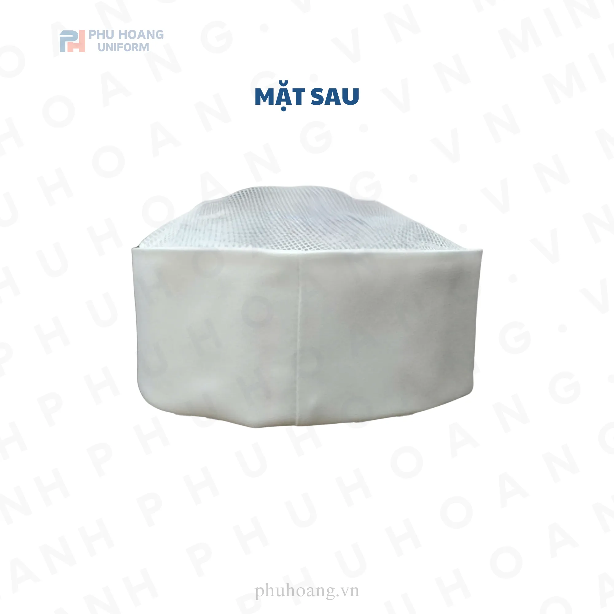 NÓN BẾP TRÒN KIỂU NHẬT CHÓP LƯỚI TRẮNG MAY SẴN SN036