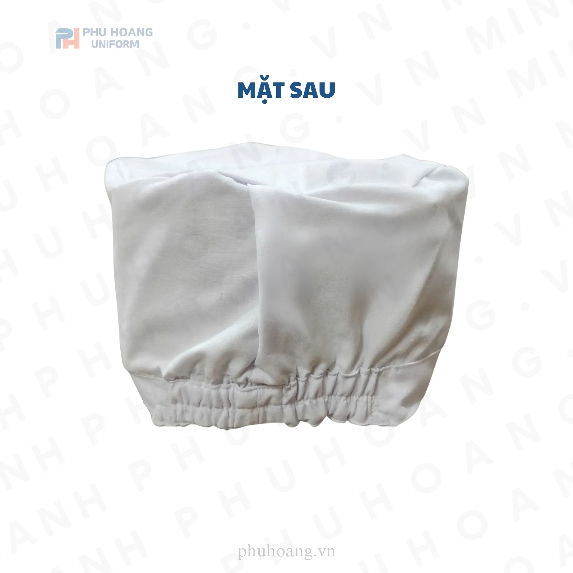 NÓN VẢI TRẮNG CHUN SAU DÁNG CAO MAY SẴN SN034