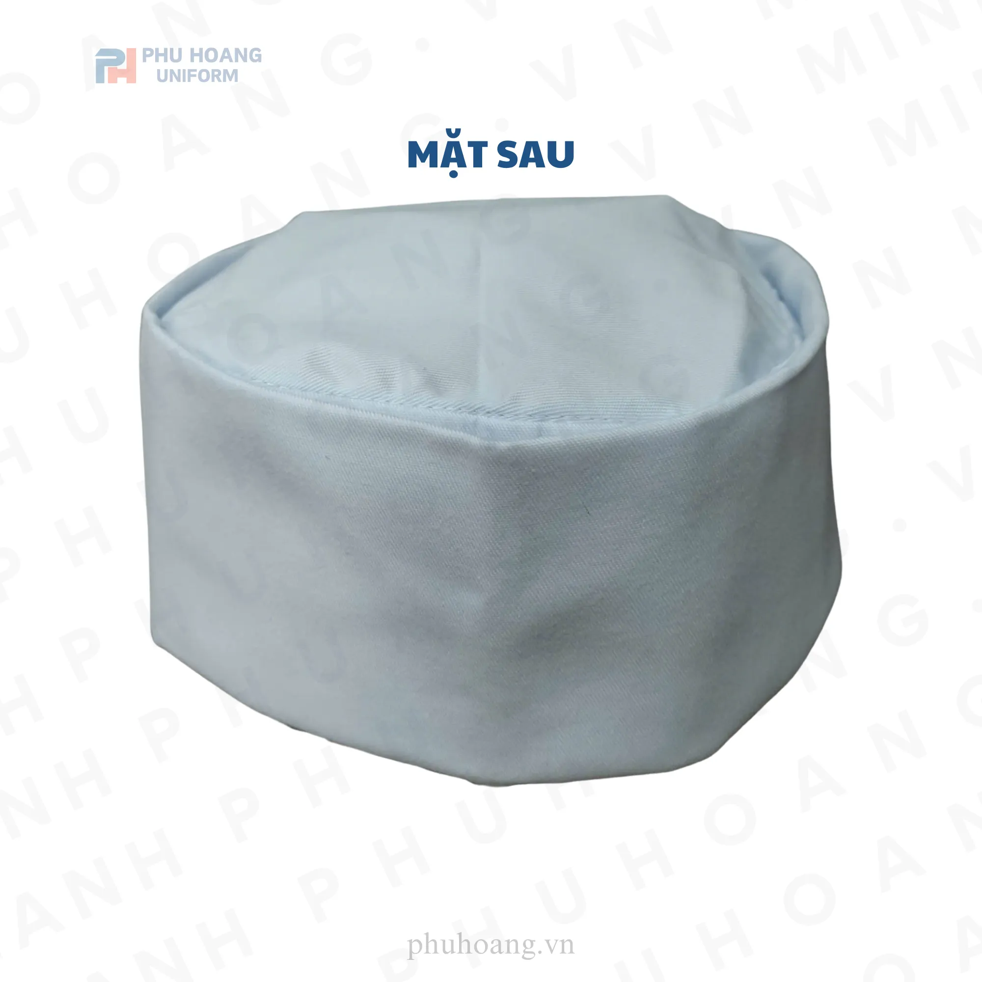 NÓN BẾP NHẬT VẢI GẤP TRẮNG ĐỤC MAY SẴN SN026