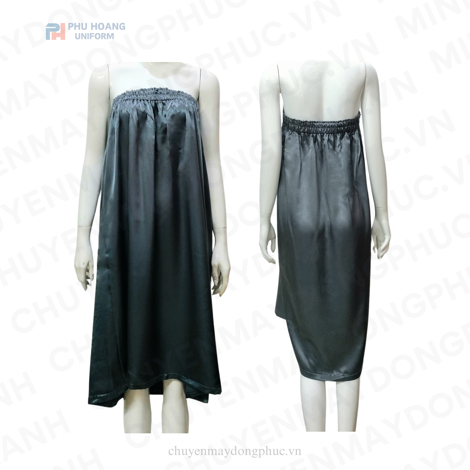 VÁY QUÂY SPA XÁM CHUỘT (MAY SẴN) – SS014