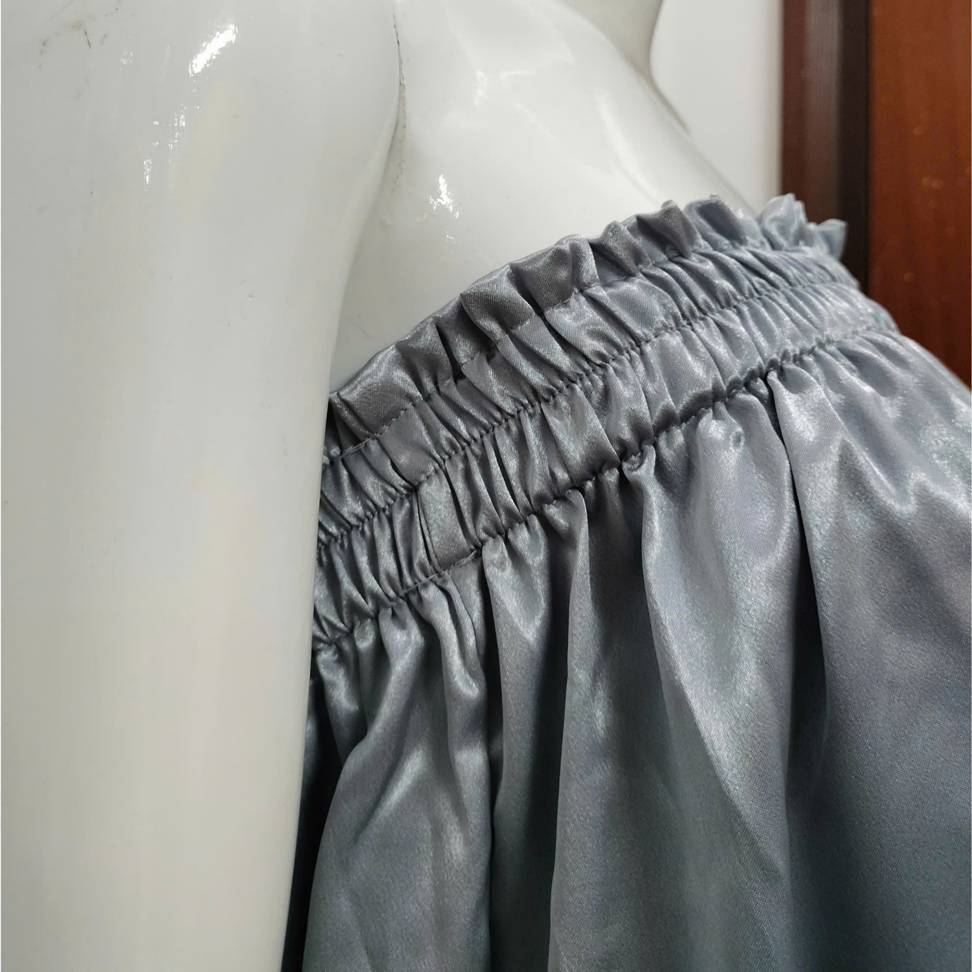 VÁY QUÂY SPA XÁM GHI (MAY SẴN) – SS013