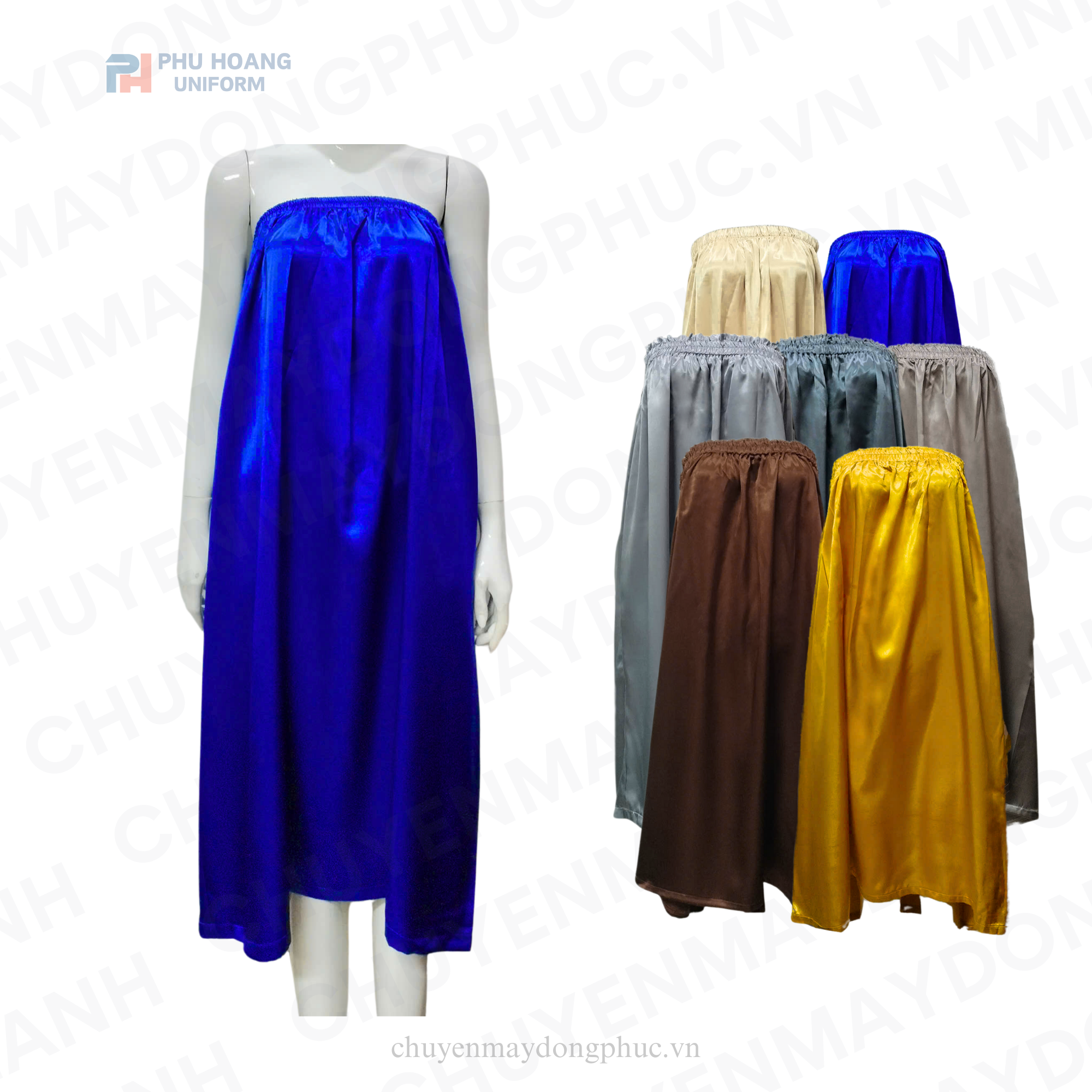 VÁY QUÂY SPA XANH COBAN (MAY SẴN) – SS012