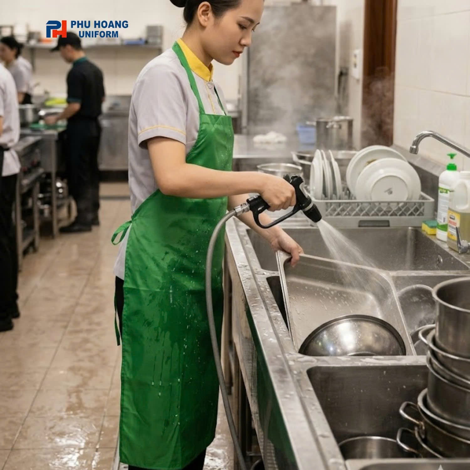 TẠP DỀ NILON XANH LÁ CÂY