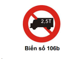 Biển báo cấm tải trọng, trọng lượng hay tổng tải trọng toàn xe tải JAC Biển báo cấm tải trọng, trọng lượng hay tổng tải trọng toàn xe tải JAC