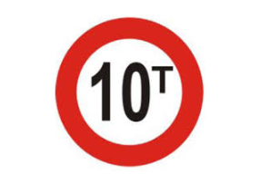 Biển báo cấm tải trọng, trọng lượng hay tổng tải trọng toàn xe tải JAC Biển báo cấm tải trọng, trọng lượng hay tổng tải trọng toàn xe tải JAC