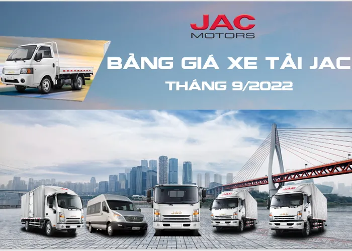 Bảng giá xe tải JAC tháng 09 năm 2022