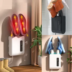 Máy Sấy Giày Khử Mùi Hiệu Quả bằng UV Treo Tường 2in 1 cho giày nhanh khô tiện dụng SDTT01