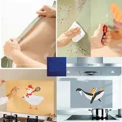 Miếng Dán Nhà Bếp Cách Nhiệt Chống Dầu Mỡ - Decal Dán Bếp (75x45cm) chống dầu mỡ