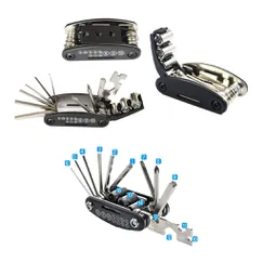 Bộ lục giác đa năng - phụ kiện sửa xe 16 in 1 - Bộ Lục Giác Lắp Giáp, Sửa Chữa Xe Đạp