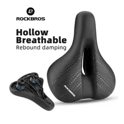 Yên xe đạp thể thao ROCKBROS - Yên xe đạp leo núi mềm mại chống sốc thoải mái có đèn hậu an toàn