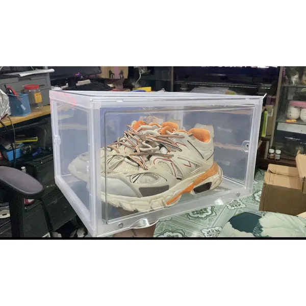 [BIG SIZE] Hộp đựng giày Nhựa Cứng Cửa Ngang có Nam Châm Cao 21.5CM - BLUE DEER