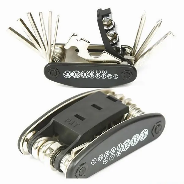 Bộ lục giác đa năng - phụ kiện sửa xe 16 in 1 - Bộ Lục Giác Lắp Giáp, Sửa Chữa Xe Đạp
