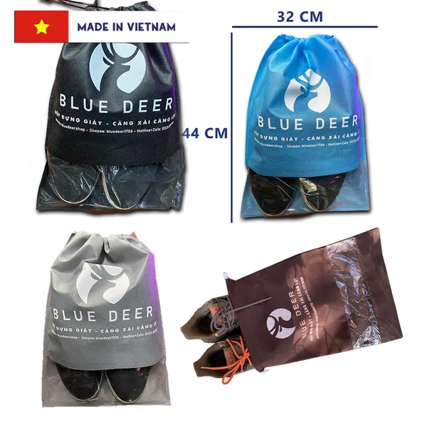 Túi Đựng Giày Dép - túi đựng giày bóng đá - Vải chống thấm nước nhẹ Size Lớn 44x32 - BLUE DEER