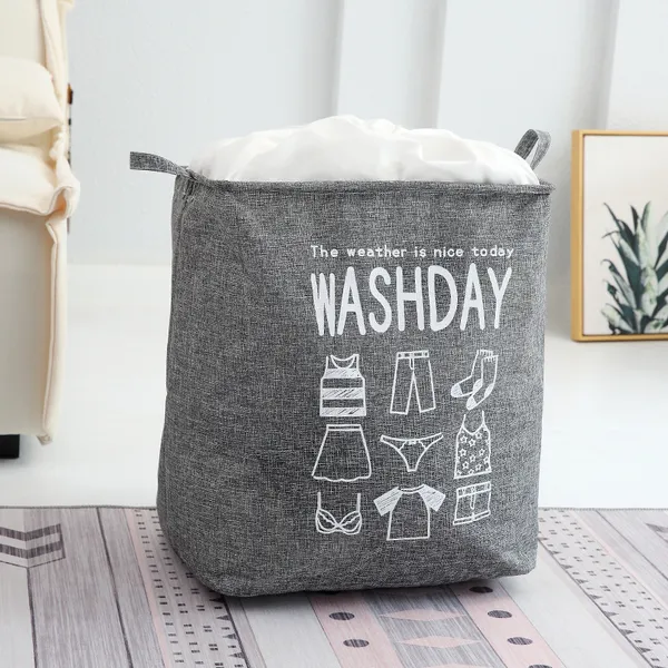 Giỏ Đựng Quần Áo Bẩn Cỡ Lớn WashDay – Túi Đựng Chăn Gấp Gọn Vintage – BLUE DEER