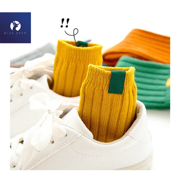 Tất Cổ Cao HÀN QUỐC - Tất Nhún - Vớ VINTAGE - BLUE DEER
